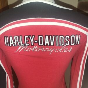 Harley-Davidson Red and Black Top